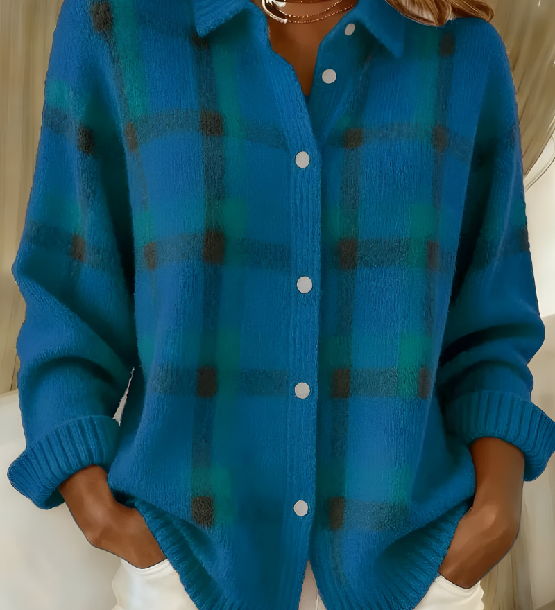 Corinna | Karo-Strickjacke
