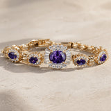 Goldarmband mit Amethyst-Anhänger