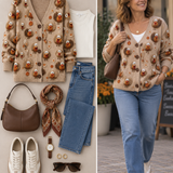 Bequemer Knopf-Cardigan