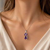Katzen-Halskette mit Amethyst-Kristall