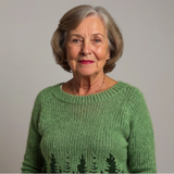 Adelheid™ | Pullover mit Tannen in Waldgrün
