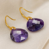 Facettierte Amethyst-Ohrhänger