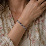 Silbernes Gliederarmband mit Kreisgliedern