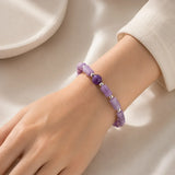 Handgemachtes Amethyst-Perlenarmband