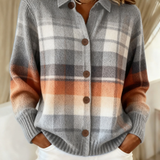 Marleen | Karierte Strickjacke mit Knöpfen