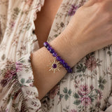 Amethyst-Armband mit Sonnenmotiv