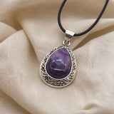 Halskette mit Amethyst-Tropfen