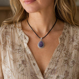 Halskette mit Amethyst-Tropfen