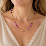Zeitlose Amethyst-Perlenkette