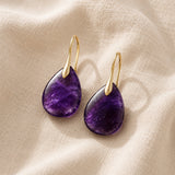 Klassische Tropfenohrringe mit Amethyst
