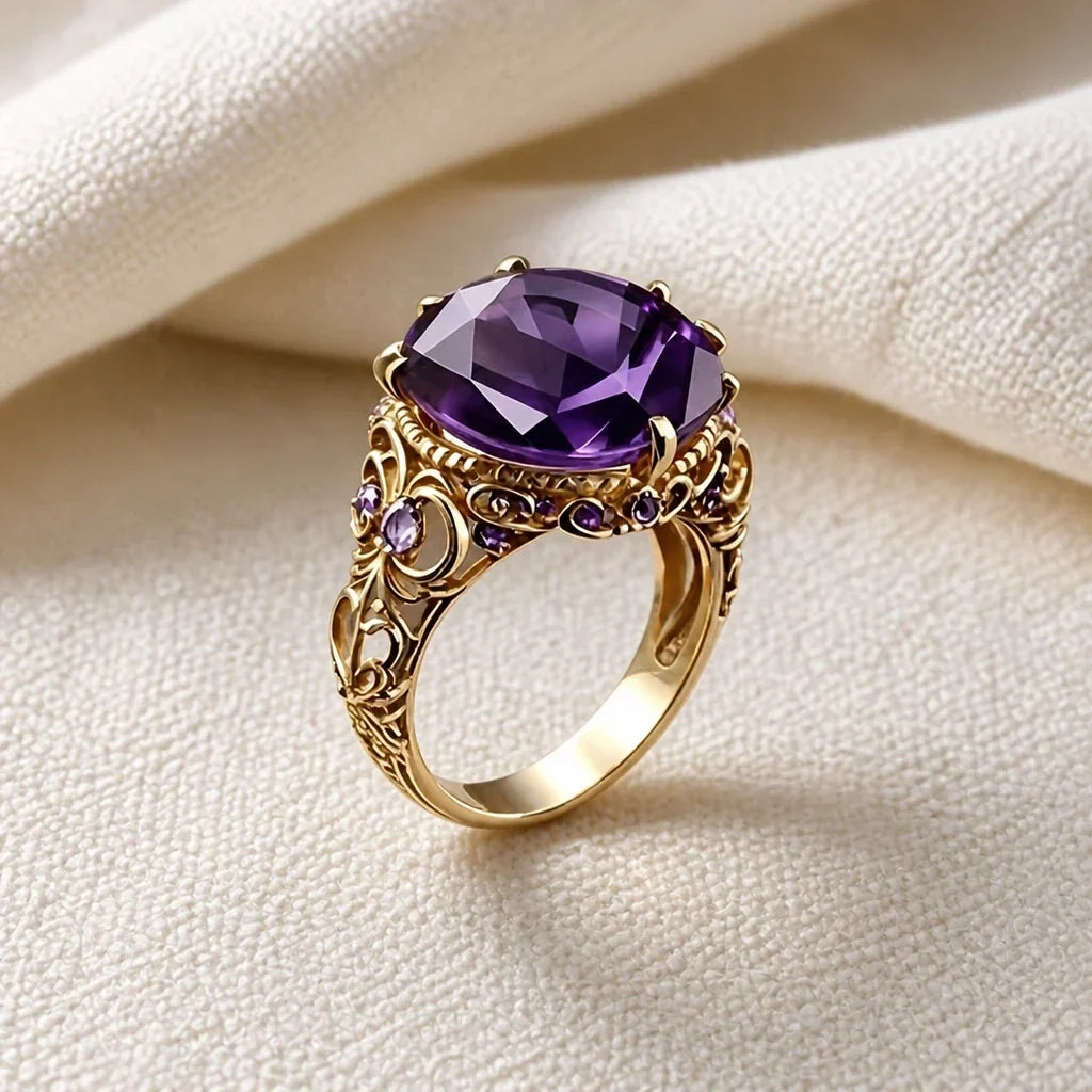 Vintage-Ring mit floralem Ornament
