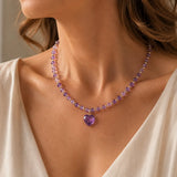 Halskette mit Amethyst-Herz